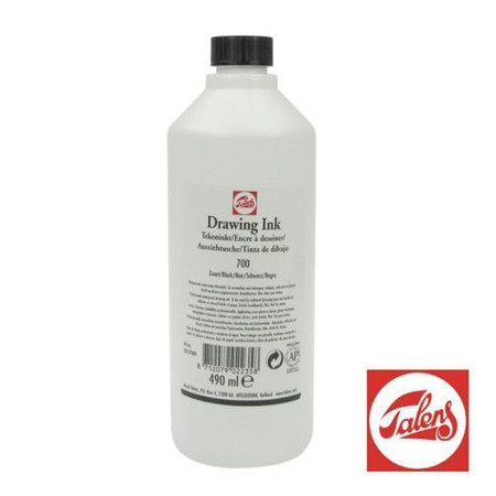 Talens Black Drawing Ink - 490ml