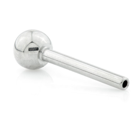 Threadless Ti Barbell Stem with Fixed Ball (1mm)