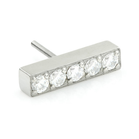 Threadless Ti Multi 5 Gem Bar Attachment