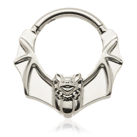 Ti Couture Forward Facing Bat Hinge Ring