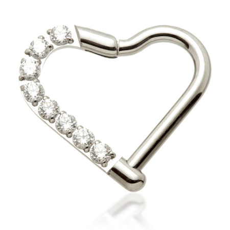 Ti Couture Half Pavé Open Heart Shaped Ring-1.2-8-Right