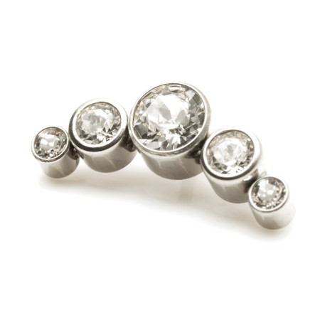 Ti Couture Threadless Multi Gem Crescent Attachment