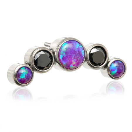 Ti Couture Threadless Multi Gem Crescent Attachment