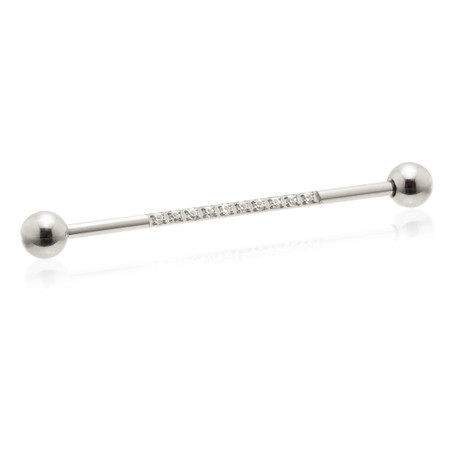 Ti External Jewelled Bar Barbell