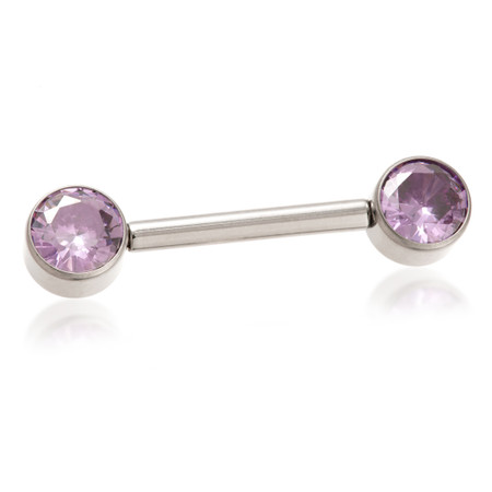 Ti Internal Forward Facing Double Jewelled Disk Barbell 1.6mm