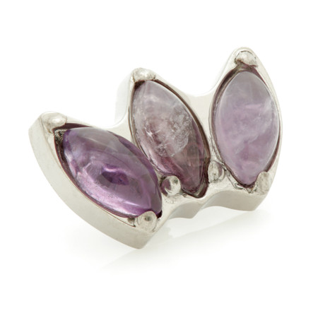 Ti Internal Triple Marquise Attachment with Amethyst Stone
