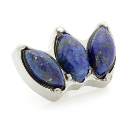 Ti Internal Triple Marquise Attachment with Lapis Stone