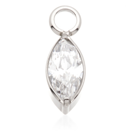 Ti Jewelled Marquise Charm