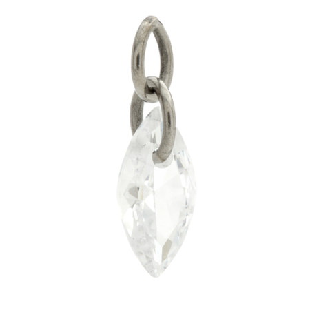 Ti Marquise Shaped Gem Charm Attachment