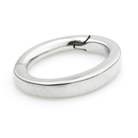 Ti Oval Plain Rook Hinged Ring