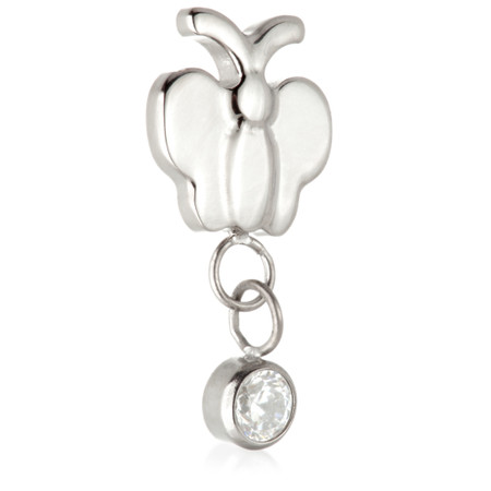 Ti Threadless Butterfly Gem Hanging Attachment