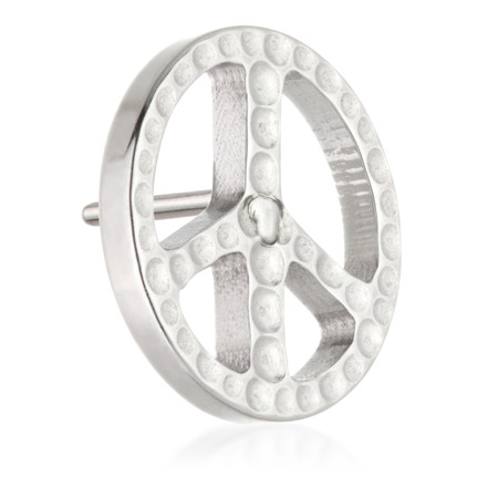Ti Threadless Hammered Peace Sign Attachment