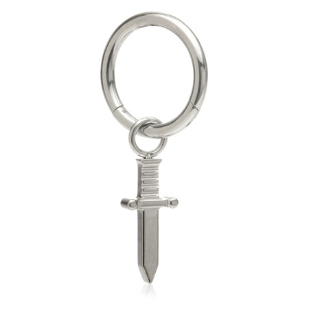 Ti Couture Hinged Ring with Sword Charm