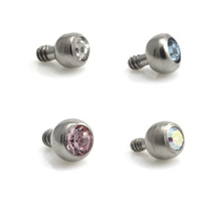 Titanium Internal Thread Gem Ball for CBB's 1.6mm