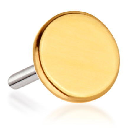 TL - 14ct Threadless Gold Disk Pin Attachment