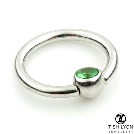 TL - 14ct Gold Emerald BCR - 1.2mm