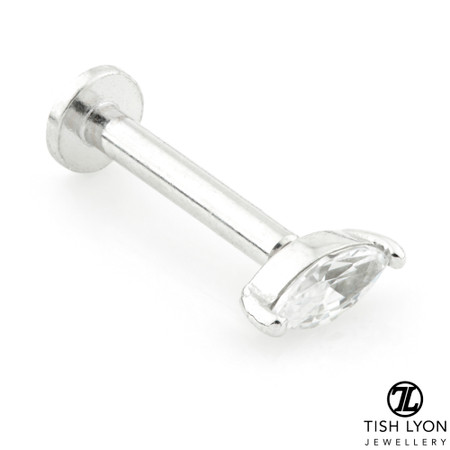 TL - 14ct Gold Marquise Internal Labret