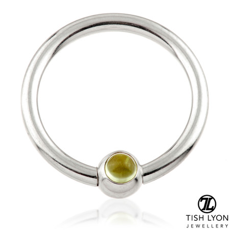 TL - 14ct Gold Peridot BCR - 1.6mm TL - 14ct Gold Peridot BCR - 1.6mm