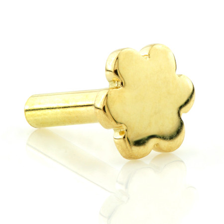 TL - 18ct Internal Gold Flower Labret Base