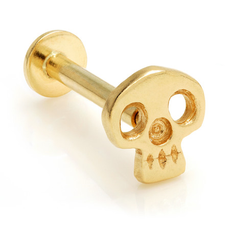 TL - 9ct Gold Skull Internal Labret