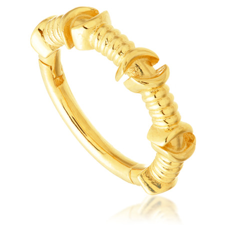 TL - Gold Barbed Wire Hinge Ring