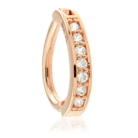 TL - Gold Channeled Jewel Oval Rook Ring