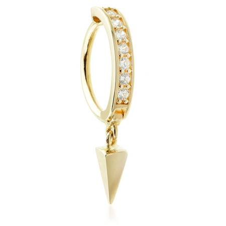 TL - Gold CZ Pavé Rook Ring With Pendant