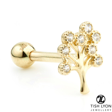 TL - Gold Gem Tree of Life Cartilage Bar