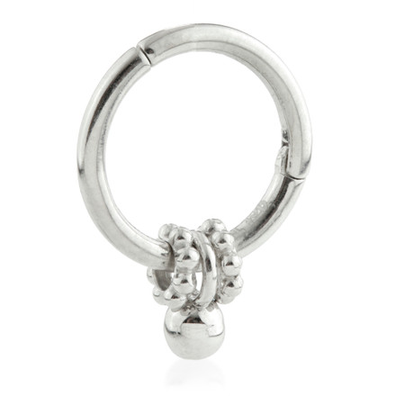 TL - Gold Hinge Segment Ring with Bead-Ball Charms