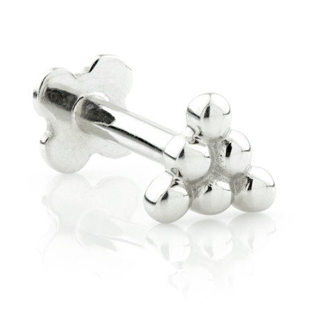 Tish Lyon Gold Triangle Dot Internal Labret