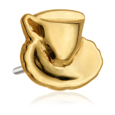 TL Tea Party - 14ct Solid Gold Threadless Attachment TL Tea Party - 14ct Solid Gold Threadless Attachment