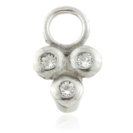 Trinity Gem Charm for Hinge Segment Ring / BCR