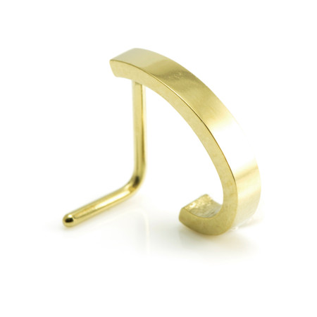 Zircon Gold Steel Nose Curl