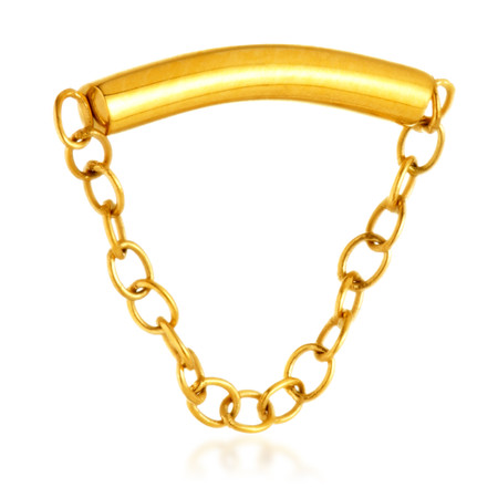 Zircon Gold Ti Curved Bar Hanging Chain Attachment