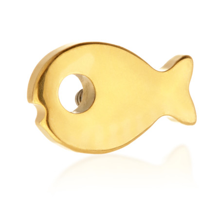 Zircon Gold Ti Internal Hollow Eye Fish Attachment