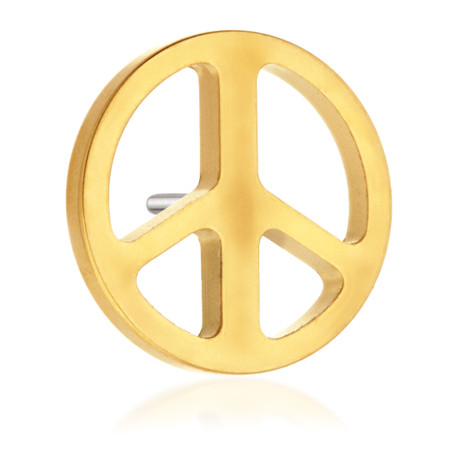 Zircon Gold Ti Internal Peace Sign Attachment