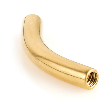 Zircon Gold Ti Internal Thread Banana Bar Stem