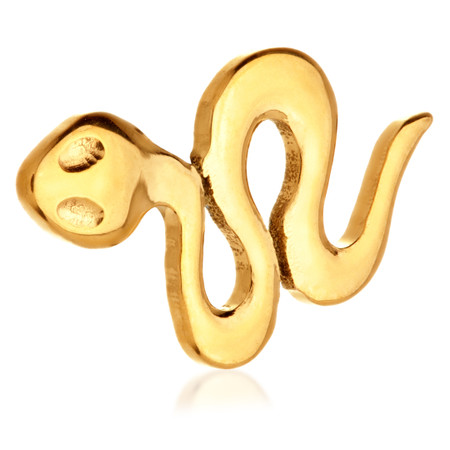 Zircon Gold Ti Threadless Snake Shaped Attachment