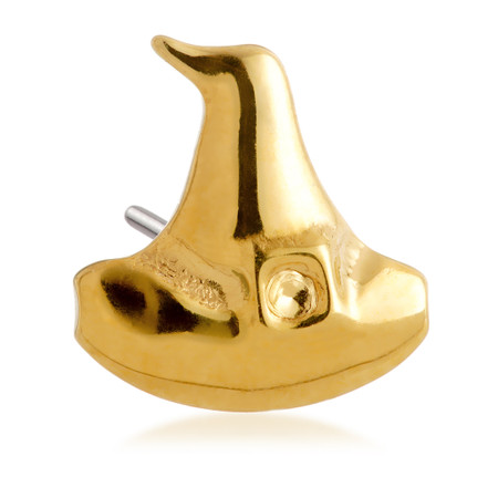 Zircon Gold Ti Threadless Witch Hat Attachment