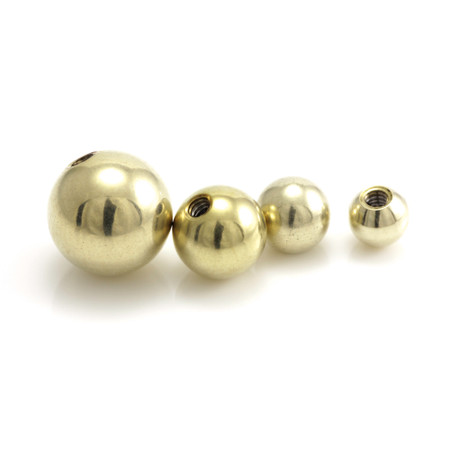 Zircon PVD Gold Ti Micro Plain Ball
