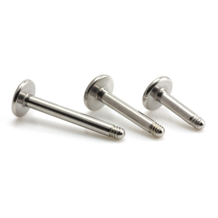 Titanium External Thread Micro Labret Stem - 1.0mm