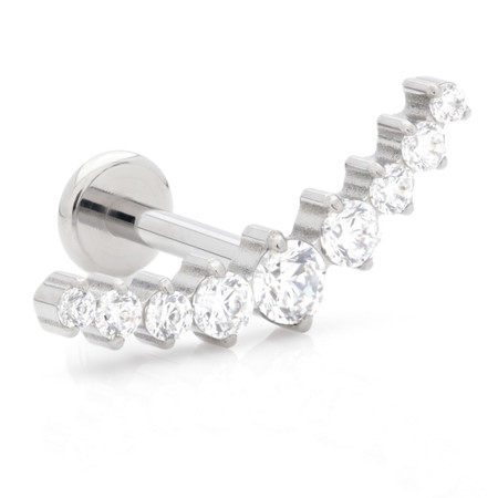 Ti Internal Labret with Jewelled Prong Crescent Attachment-1.2-8