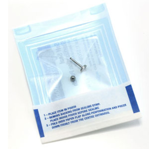 10x Sterile Titanium External Thread Micro Labrets (3mm base)