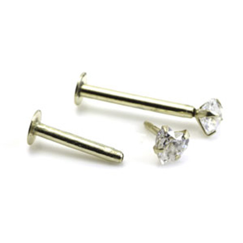 14ct Micro Heart Gem Labret