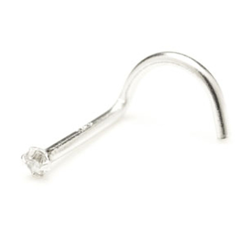 14ct White Gold Diamond Nose Stud