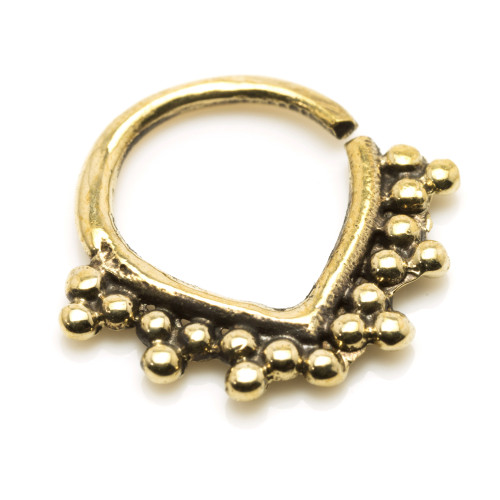 1x Brass V Shape Open Ring