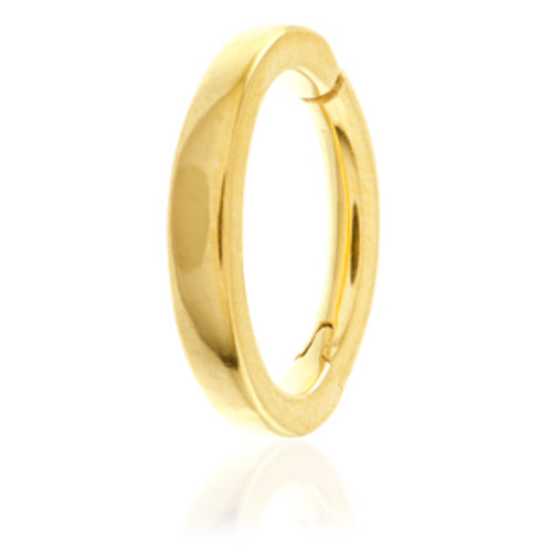 24K Gold Steel Hinged Rook Ring