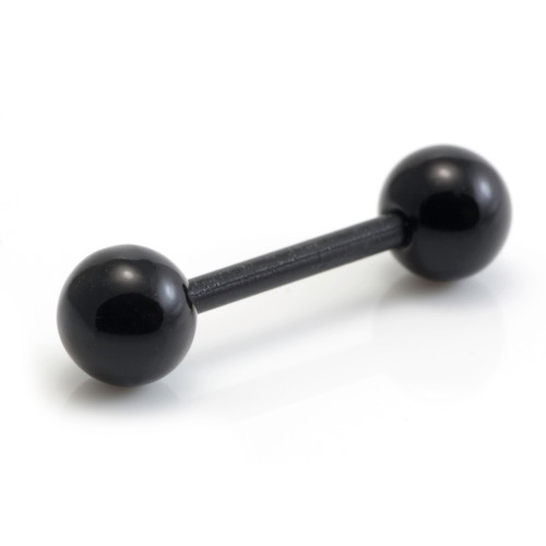 5x Black/White/Clear Ball Acrylic Flexi Barbells