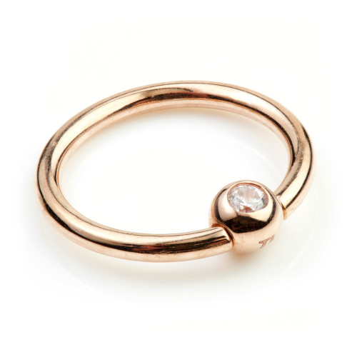 9ct Rose Gold Gem BCR - 1.6mm