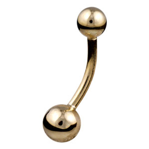 9ct Plain Ball Belly Bar